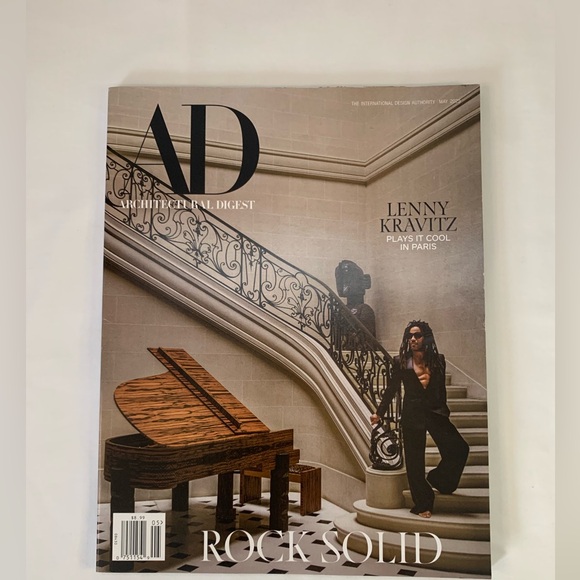 Architectural Digest Lenny Kravitz “Play It Cool in Paris”Issue May 2025Magazine - Picture 1 of 8